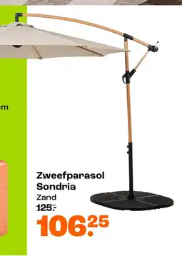 Kwantum Zweefparasol Sondria aanbieding