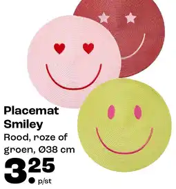 Kwantum Placemat Smiley aanbieding