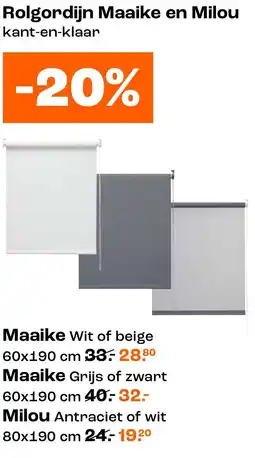 Kwantum Rolgordijn Maaike en Milou aanbieding