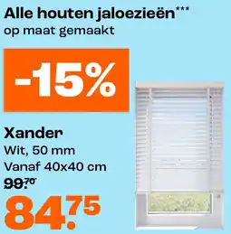 Kwantum Houten jaloezieën Xander aanbieding