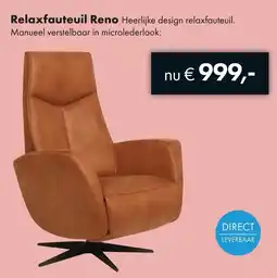 Woonsquare Relaxfauteuil Reno aanbieding