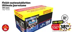 Kruidvat Finish vaatwastabletten Ultimate jaarvolume aanbieding