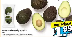 Albert Heijn AH Avocado eetrijp 2 stuks aanbieding