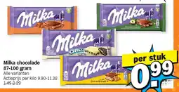 Albert Heijn Milka chocolade 87-100 gram aanbieding