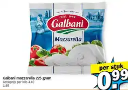 Albert Heijn Galbani mozzarella 225 gram aanbieding