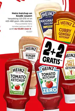 Jumbo Heinz ketchup en koude sauzen Verpakking 125-570 ml en aanbieding