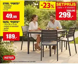 Hubo TAFEL “PORTO” aanbieding