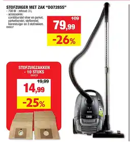 Hubo STOFZUIGER MET ZAK “DO7285S” aanbieding