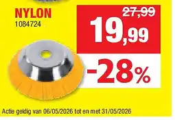 Hubo UNIVERSELE ONKRUIDBORSTEL BOSMAAIER 20 cm NYLON aanbieding