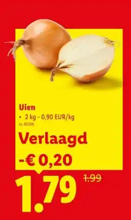 Lidl Uien aanbieding