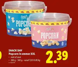 Lidl Popcorn in emmer XXL aanbieding