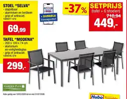 Hubo TAFEL “MODENA” aanbieding
