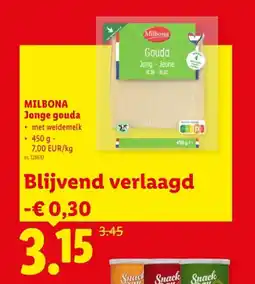 Lidl Jonge gouda aanbieding