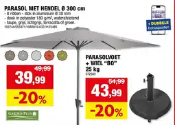 Hubo PARASOL MET HENDEL Ø 300 cm aanbieding