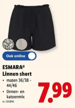 Lidl Linnen short aanbieding