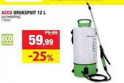 Hubo ACCU DRUKSPUIT 12 L aanbieding