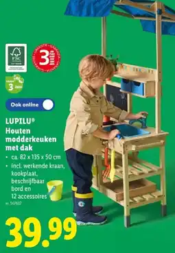 Lidl Houten modderkeuken met dak aanbieding