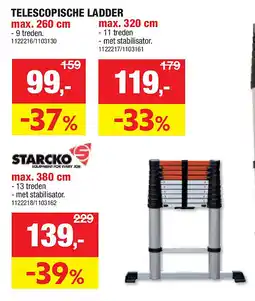 Hubo TELESCOPISCHE LADDER max. 260 cm aanbieding