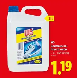 Lidl Gedemineraliseerd water aanbieding