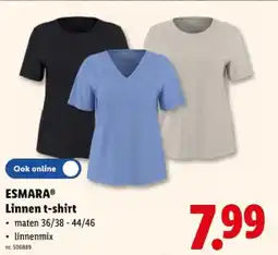Lidl Linnen t-shirt aanbieding