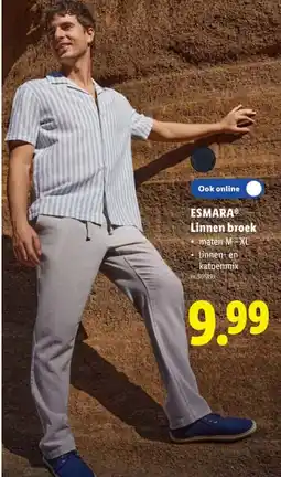 Lidl Linnen broek aanbieding
