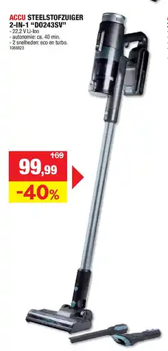 Hubo ACCU STEELSTOFZUIGER 2-IN-1 “DO243SV” aanbieding