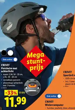 Lidl Fietshelm met achterlicht aanbieding