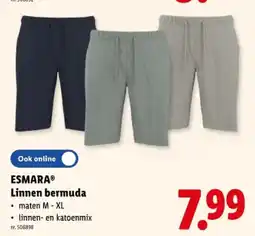 Lidl Linnen bermuda aanbieding