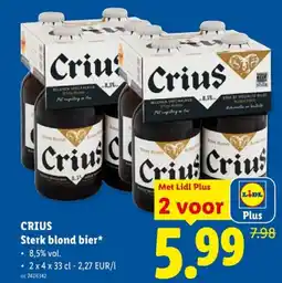 Lidl Sterk blond bier aanbieding