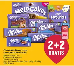 Delhaize Chocoladetablet of -reep, smeerpasta of melocake aanbieding