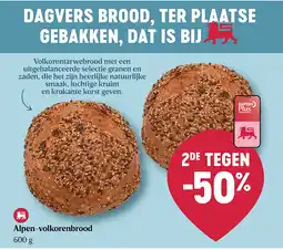 Delhaize Alpen-volkorenbrood aanbieding
