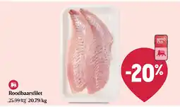 Delhaize Roodbaarsfilet aanbieding