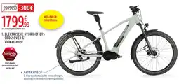 Intersport Elektrische hybridefiets crossover GT Volwassenen aanbieding