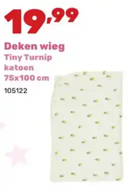 Happyland Deken wieg Tiny Turnip katoen aanbieding