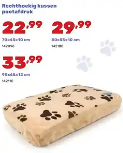 Happyland Rechthoekig kussen pootafdruk aanbieding