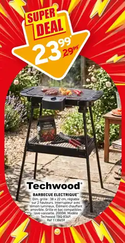 Trafic Techwood Barbecue electrique aanbieding