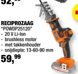 Hubo Reciprozaag POWDP25120 aanbieding