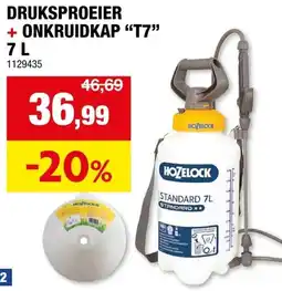 Hubo Druksproeier + onkruidkap T7 aanbieding
