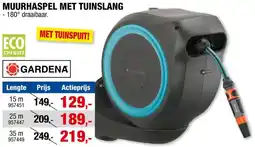 Hubo Muurhaspel met tuinslang aanbieding