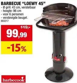 Hubo Barbecue loewy 45 aanbieding