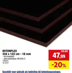 Hubo Betonplex aanbieding