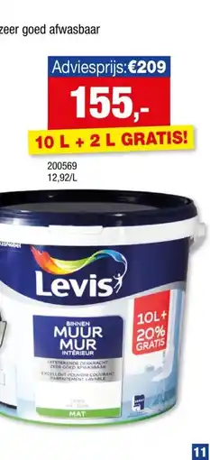 Hubo Muurverf mat - wit aanbieding