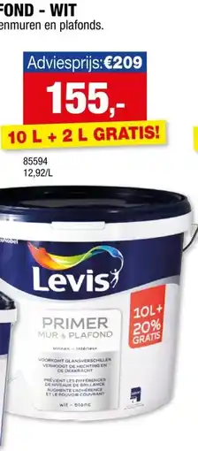 Hubo Primer muur & plafond - wit aanbieding