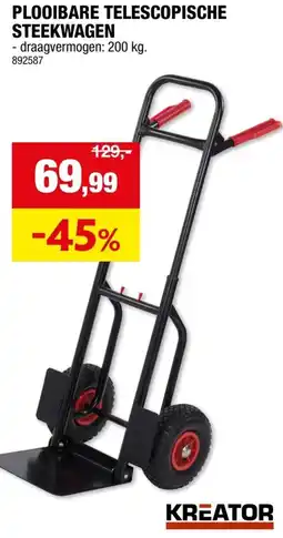 Hubo Plooibare telescopische steekwagen aanbieding