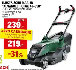 Hubo Elektrische maaier advanced rotak 40-650 aanbieding