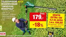 Hubo Telescopische accu heggenschaar universal hedgepole aanbieding