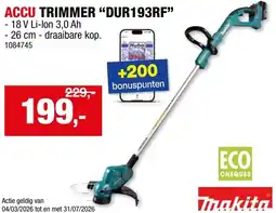 Hubo Accu trimmer DUR193RF aanbieding
