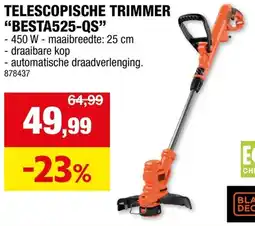 Hubo Telescopische trimmer BESTA525-QS aanbieding