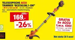 Hubo Telescopische accu trimmer BCSTA536L1-QW aanbieding