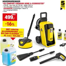 Hubo Hogedrukreiniger k5 comfort premium home & ecobooster aanbieding
